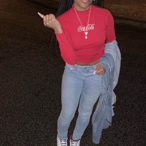 Red Crop top